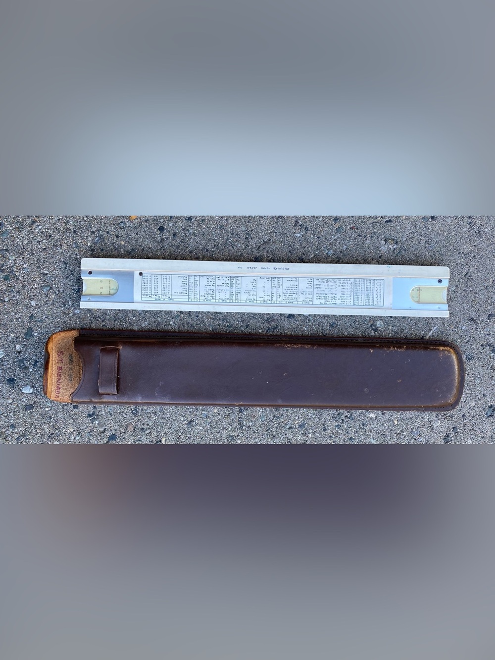1940s/50s Hughes-Owens Model 1771 Engineering Slide Ruler with Leather Case - Picture 7 of 9